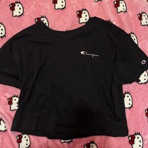 Champion Black Crop Top